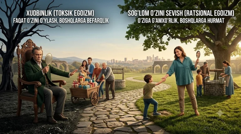 Xudbin so’zining ma’nosi nima? Sog’lom va zararli xudbinlik