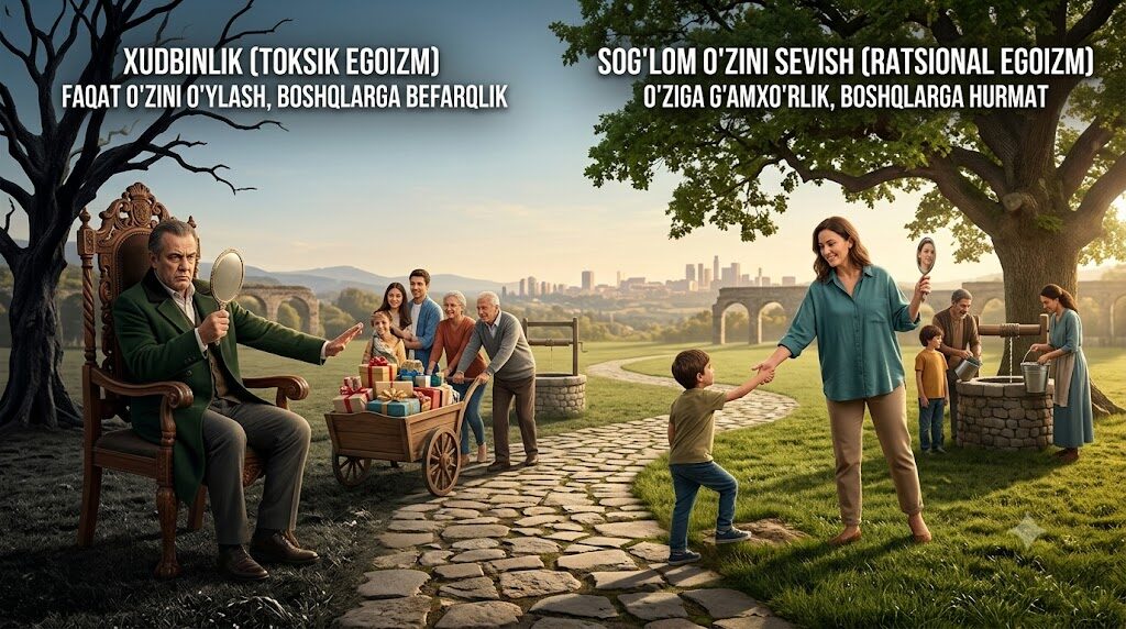 Xudbin so’zining ma’nosi nima? Sog’lom va zararli xudbinlik
